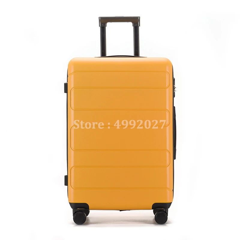 Mala De Viagem De Couro, Trolley Case, Senha De Grande Capacidade, Bagagem De Moda, 18 ", 24"