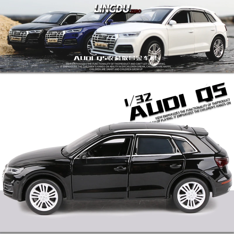 Auti q5 suv-金属製の車のモデル,複製とライト,車のモデル,金属,音と光,子供への贈り物,1:32