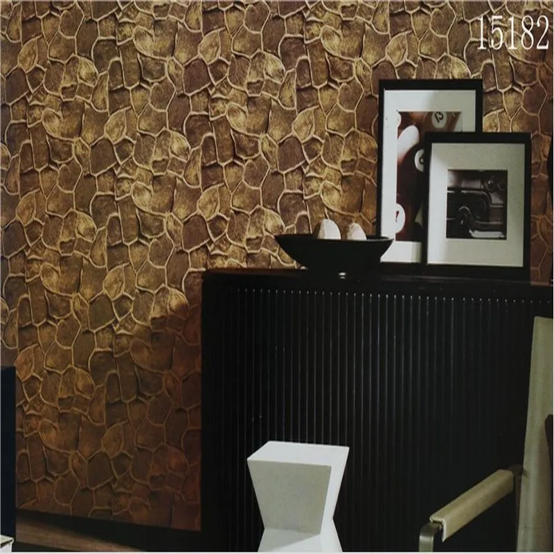 WELLYU 3D stereoscopic imitation stone grain wallpaper can be cleaned tearoom box chamber staircase corridor wallpaper