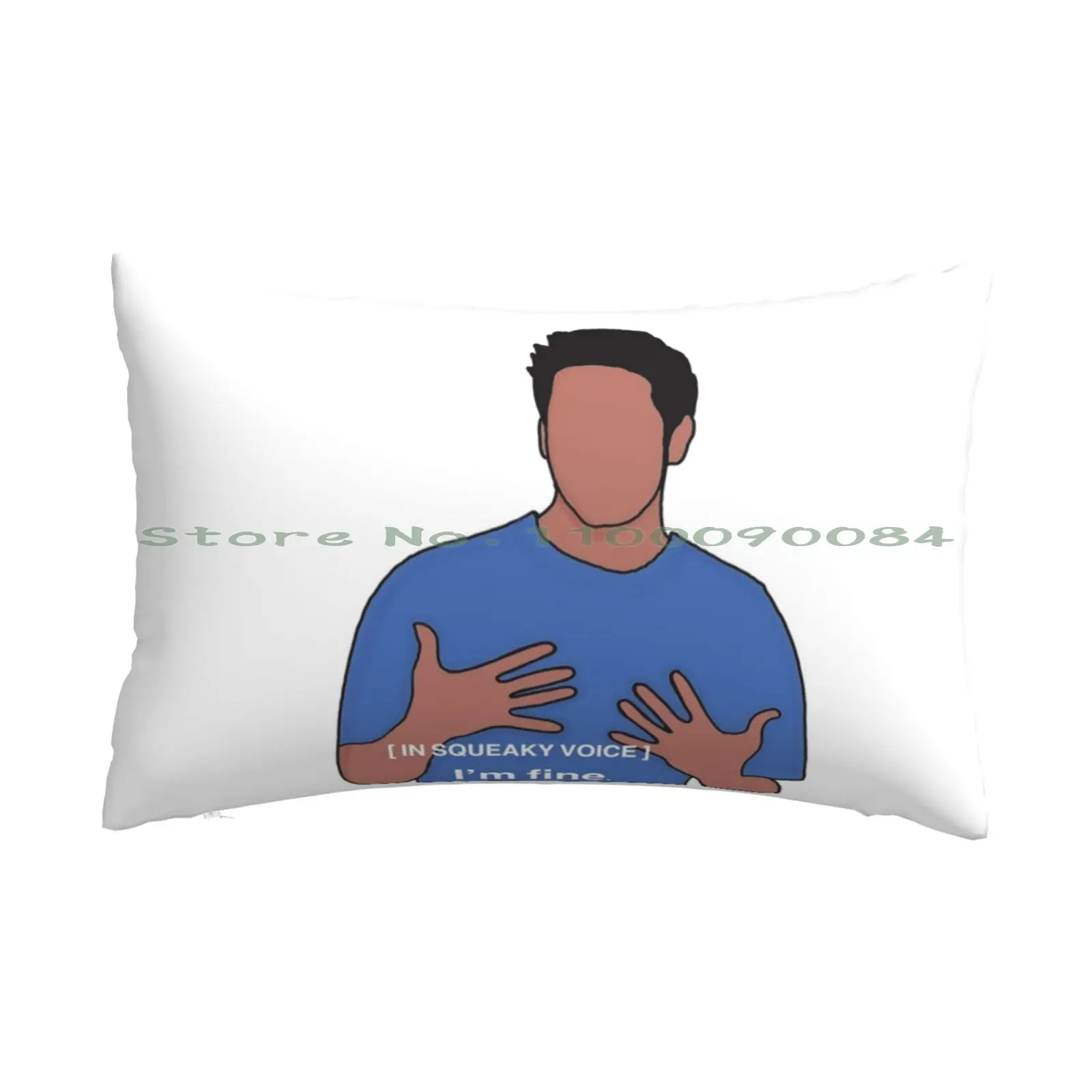 I’m Fine Pillow Case 20x30 50*75 Sofa Bedroom Ross Geller Im Fine Friends Quote 90s Show Old Tv Shows Friends Series Rachel And