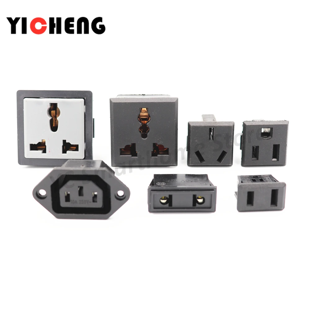 2Pcs Power outlet/plugs AC power sockets 2 holes/3 holes all copper  Industrial or residential or general use wall outlet