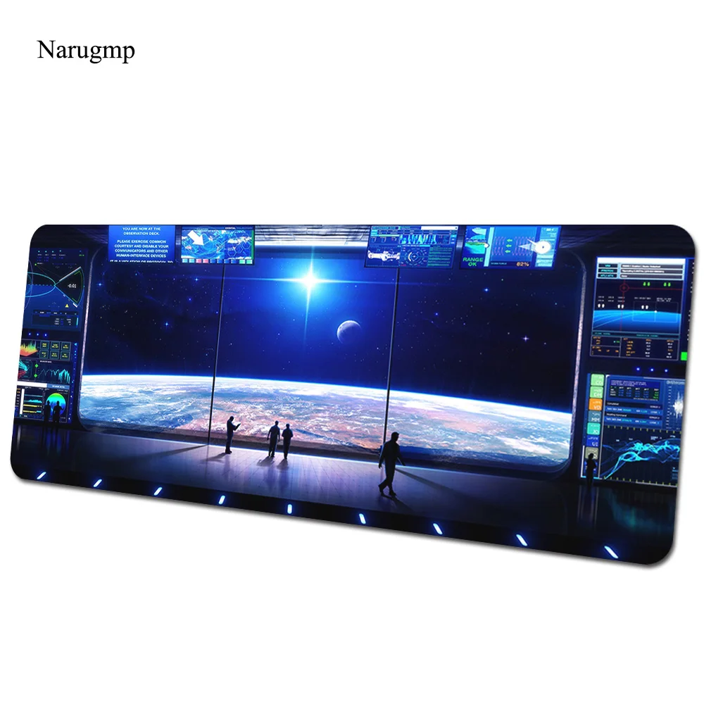 Spaceship mouse pad Hangar Computer mat 800x400x3mm gaming mousepad Futuristic padmouse keyboard games pc gamer desk