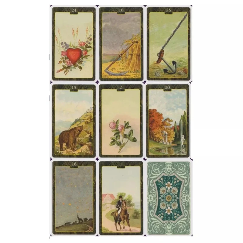 2023 New Lenormand Oracle Cards English Version Tarots 44-Card Deck Divination Board Game