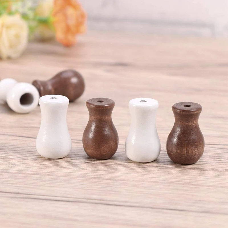 12 Pack Window Blind Wood Cord Knobs Wooden Hanging Ball Blind Small Pendants Drops Pull End for Blinds or Shades