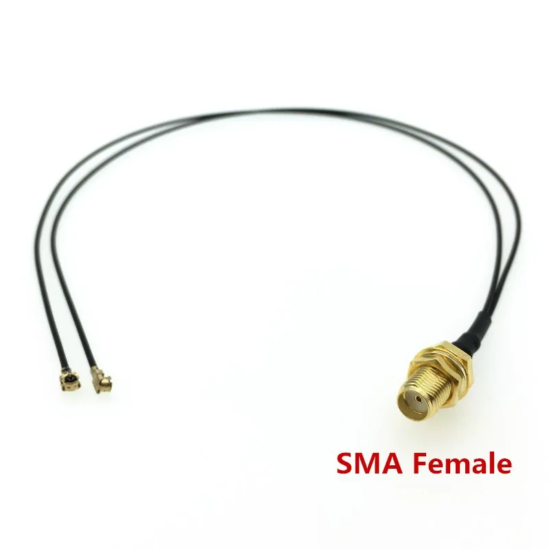 1Pcs SMA/RP-SMA Female Jack to Dual 2x for IPEX for IPX for U.fl Plug 1.13 Y Type Splitter RF Coax Pigtail Cable 10/15/20/30cm