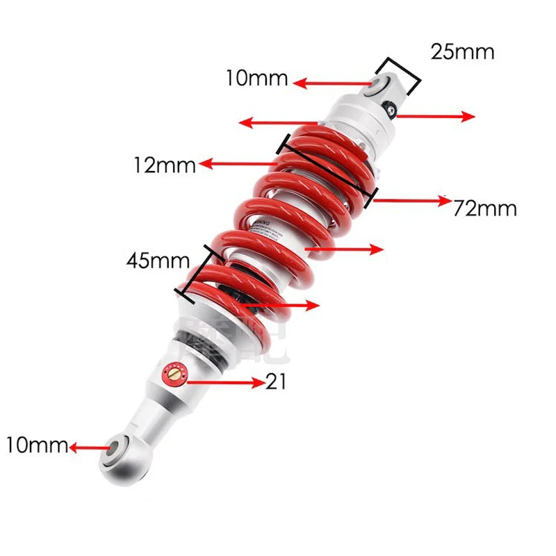 Universal 320mm Motorcycle Air Shock Absorber Rear Suspension Motor Scooter ATV Quad Dirt For GSX250R DL250 GW250 CB650