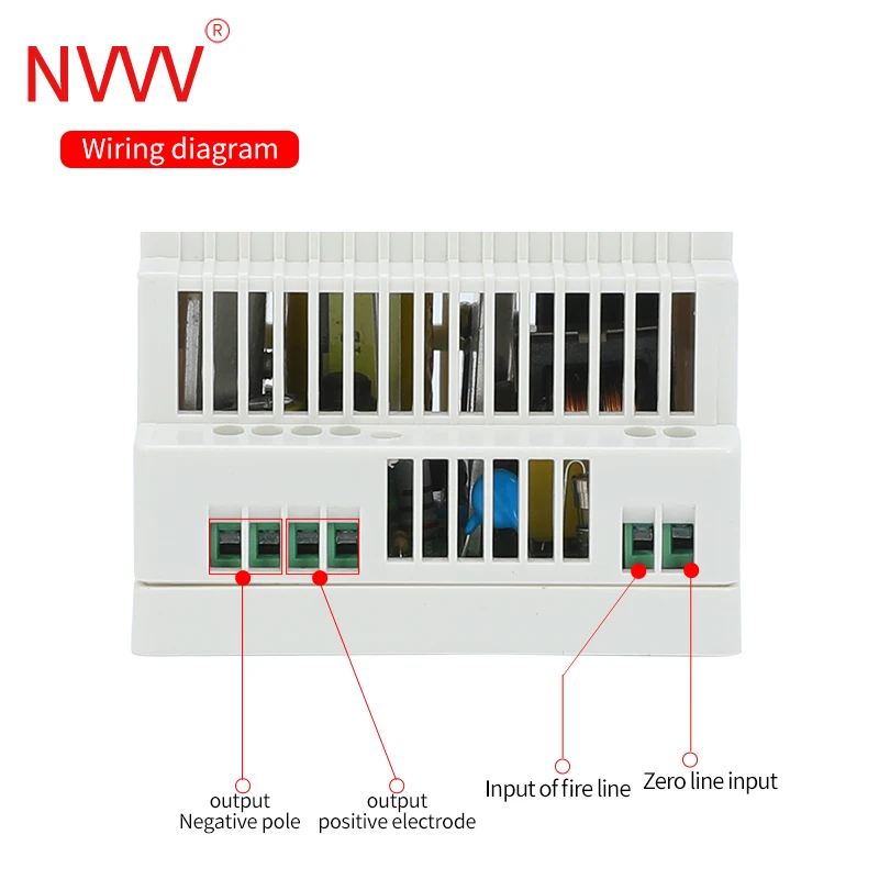 NVVV DR Series Din Rail Switching Power Supply 12V 24V Power Supply 48V 30-480W 110/220v AC To DC Voltage Stabilizer Transformer