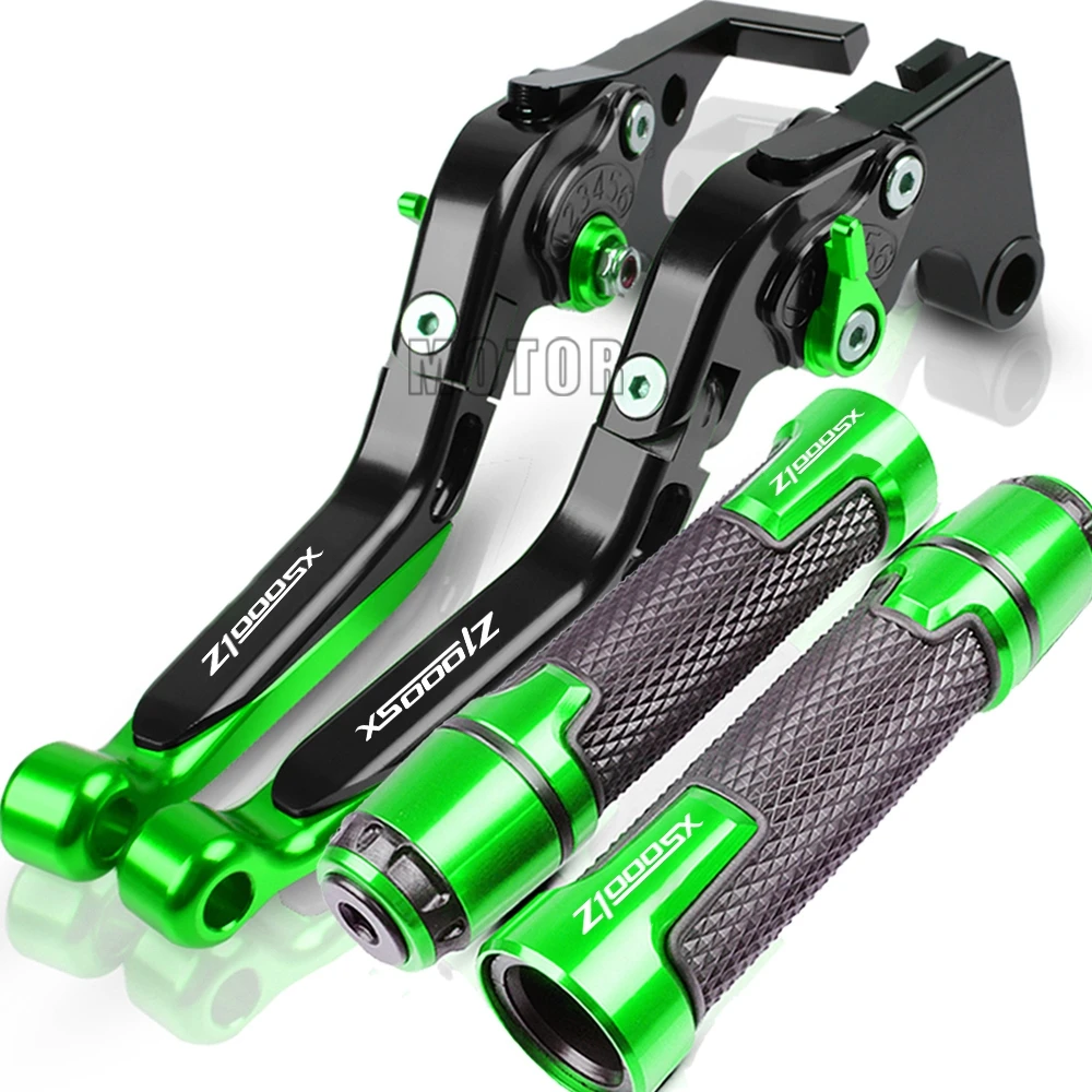 Motorcycle Z100 SX Z100SX CNC Adjustable Foldable Brake Clutch Lever Handle Grips Accessories For Kawasakic Z1000-SX 2017 2018