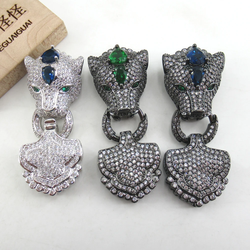 APDGG 1PC Cubic Zirconia Pave Jewelry Findings Animal Clasps For Pearl Bracelets Necklaces Making DIY Craft Accessories