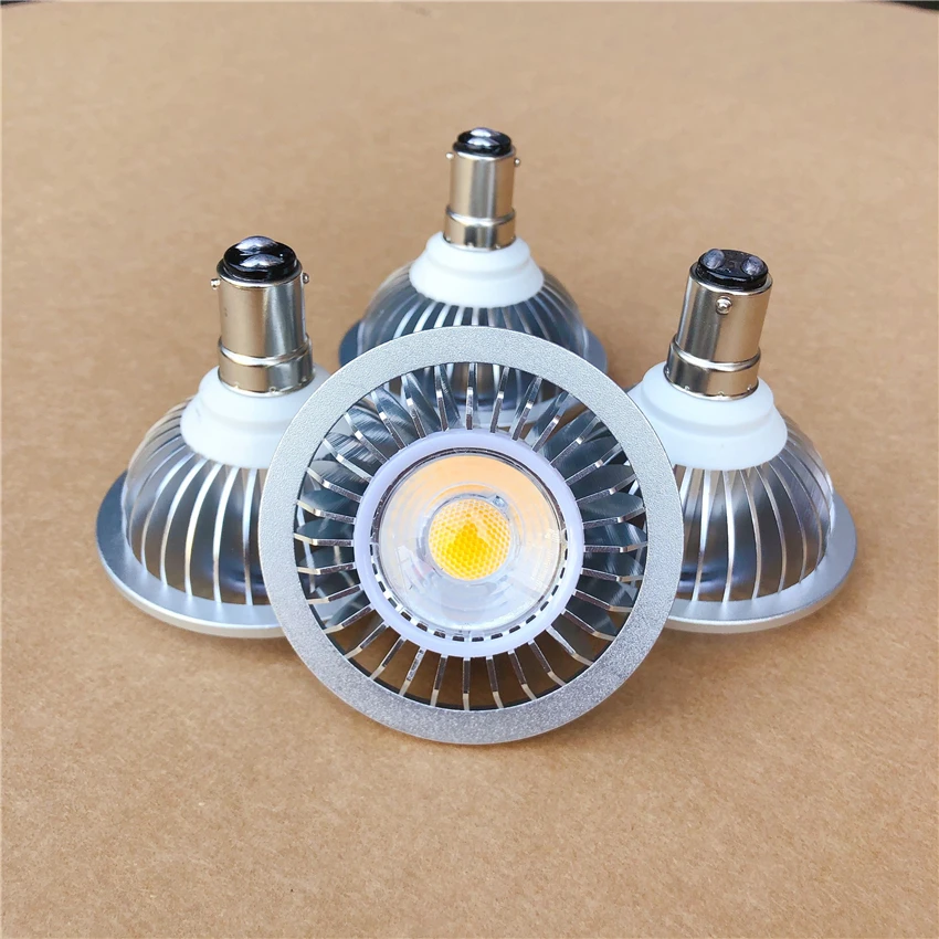 

Dimmable LED AR70 QR70 BA15D Light Bulb 85-265V 30 Degree Aluminum Alloy Replace 60W Halogen Lamp for Home Commercial Lighting