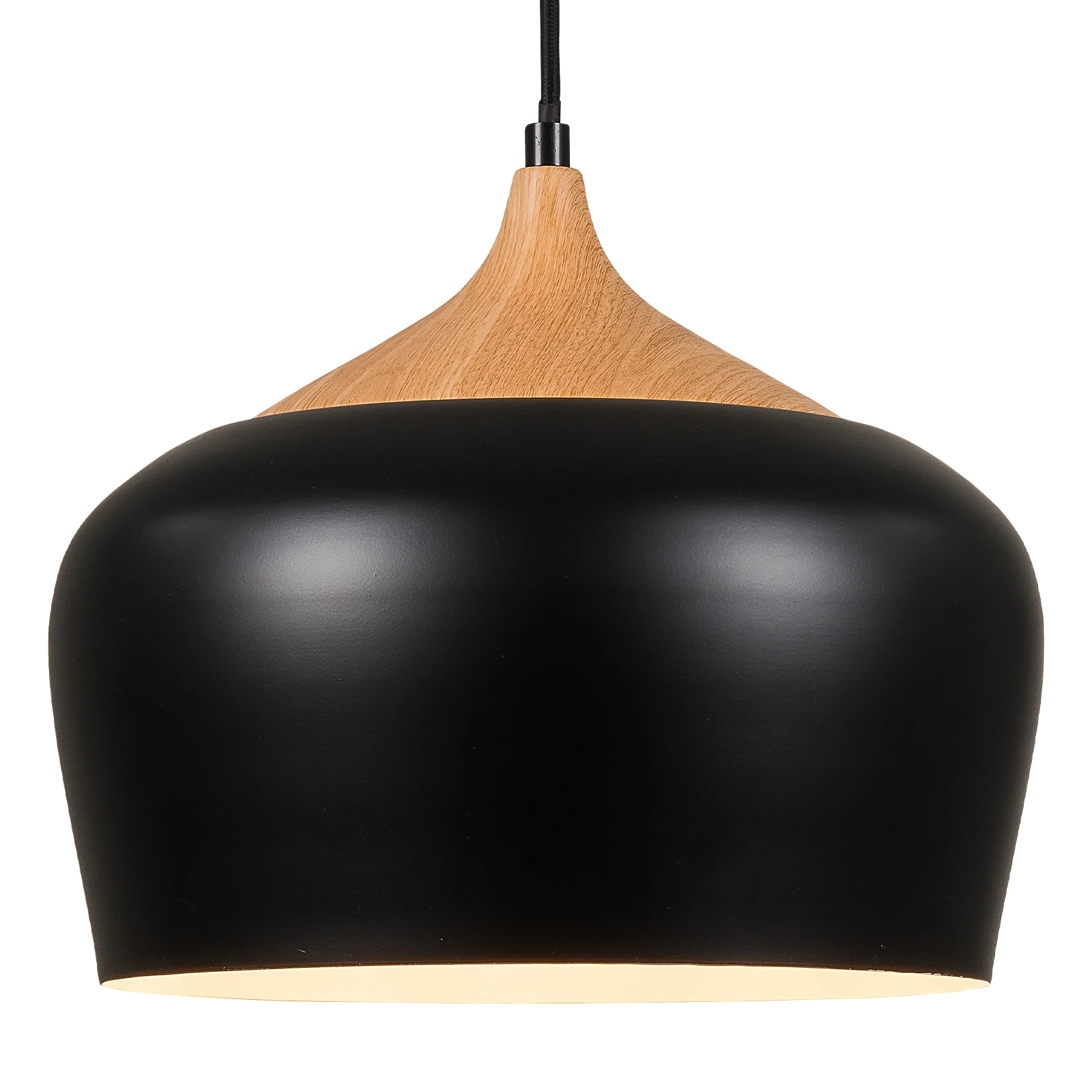 11.8x11.8 Inch Round Chandelier Lamp Shade Home LED Lampshade Dumb Black Hard Wires Easy to Install[US-Depot]