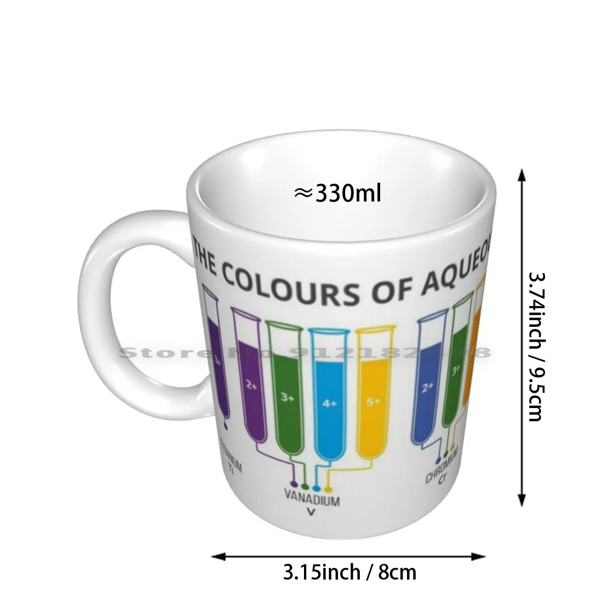 Transition Metal Aqueous Ion Colours Ceramic Mugs Coffee Cups Milk Tea Mug Chemistry Science Transition Metals Creative