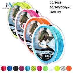 Maximumcatch Backing Fly Fishing Line 20/30LB 100/300Yards Backing Line Multi Color Braided Fly Line
