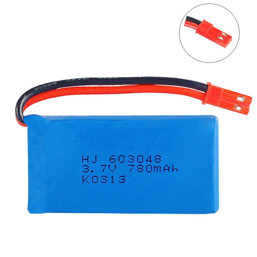 3.7V 730mAH Lipo Battery 603048 JST Plug For WLtoys V626 V636 V686 quadrocopter spare parts 3.7V 780mah RC toys battery For V626