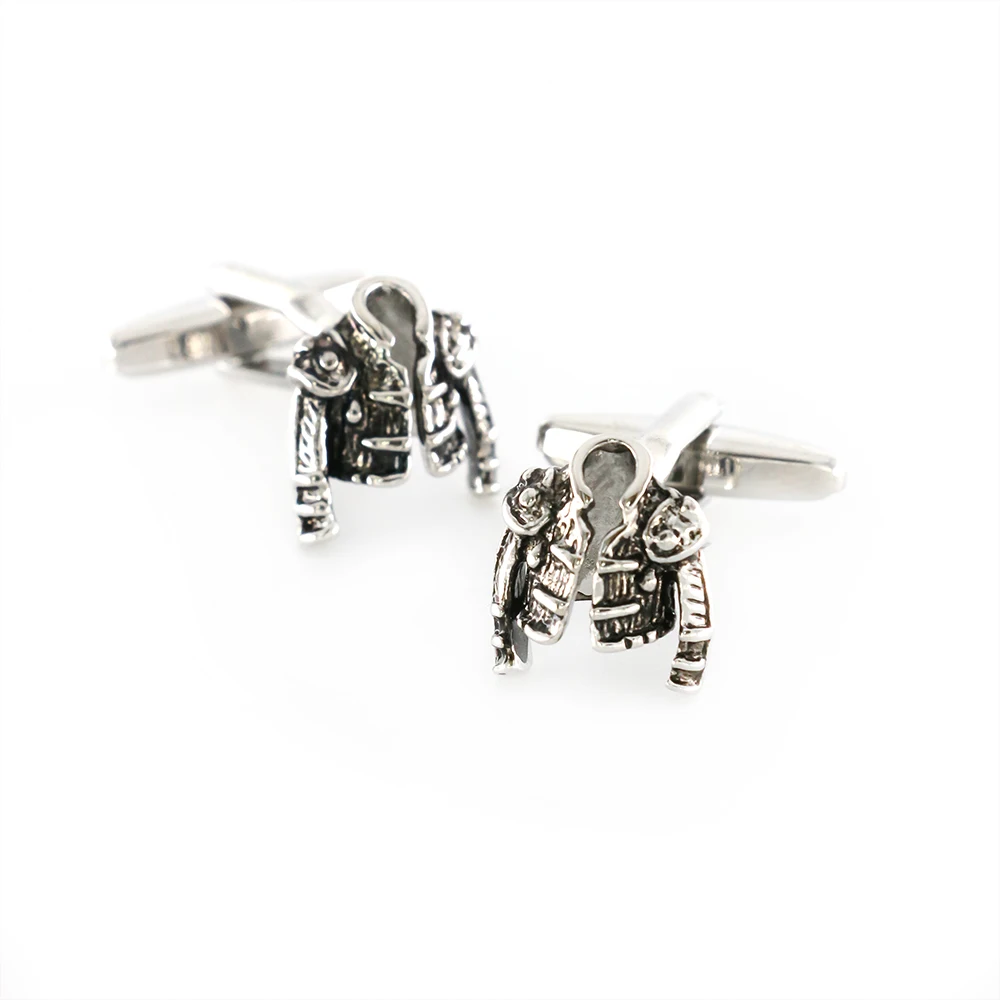 Men's Bullfighter Cufflinks Quality Brass Material Black Color Music Cuff Links Wholesale & Retail  