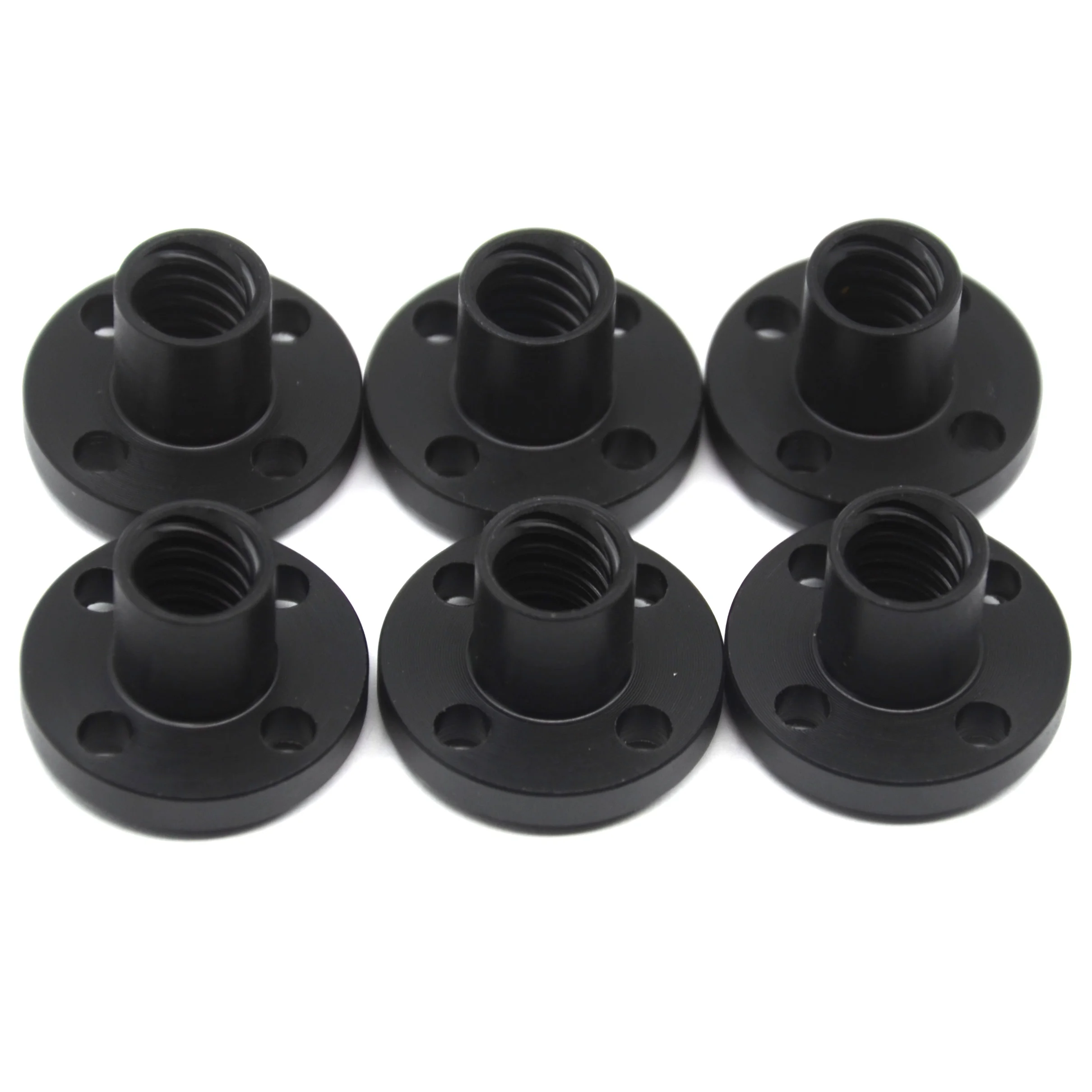 6PCS Black TR8 Lead Screw POM nut T type screw nut T8x8/tr8x4/TR8x2 lead screw nut for CNC 3D printer and 3D Printer parts