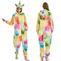Animal Onesies Winter Flannel Family Matching Pajamas for Kids and Adult Unicorn Sleepwear Pyjamas Boys Girls Homewear Jumpsuit - Image 6