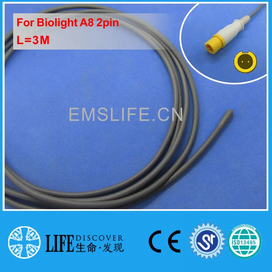 2019-Pediatric esophageal or rectal temperature probe for Comen c60 2pin patient monitor