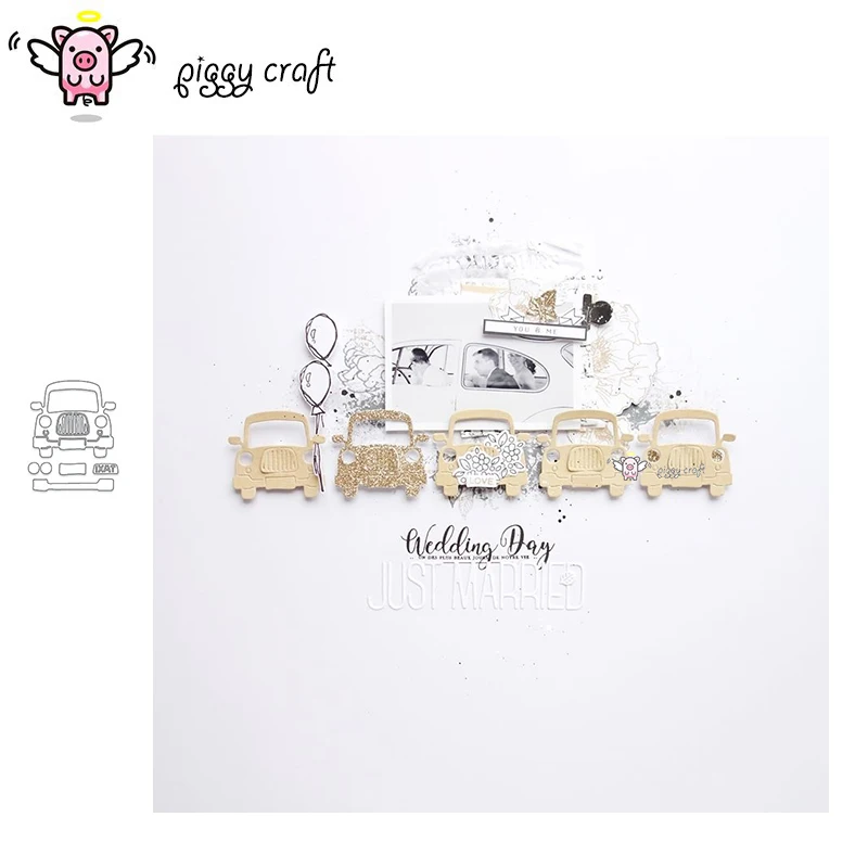 Piggy Craft Metall-Stanzformen, geschnittene Matrizenform, Autodekoration, Sammelalbum, Papierhandwerk, Messerform, Klingenstanzer, Schablonen
