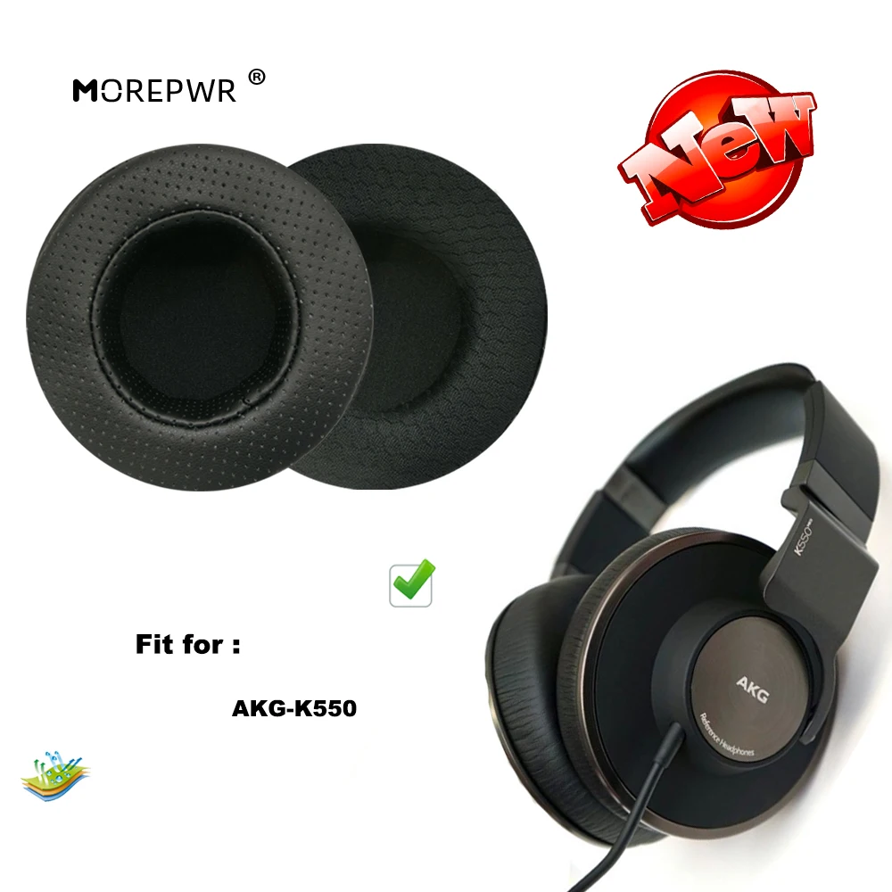 

Morepwr New upgrade Replacement Ear Pads for AKG-K550 Headset Parts Leather Cushion Velvet Earmuff Headset Sleeve