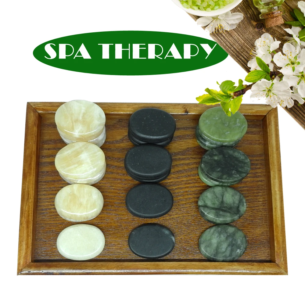 10 pçs 3x4cmspa rocha basalto pedra beleza pedras massagem lava pedra natural quente aliviar o estresse relaxar jade massagem conjunto toe massagem