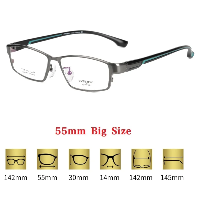 Vazrobe Titanium Eyeglasses Frame Men Reading Glasses Male Anti Blue Light Brand Spectacles for Prescription Diopter 0 +150 200