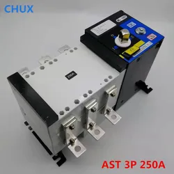 ATS 3P 250A Dual power automatic switch PC grade 220V/ 230V/380V/440V 3 pole automatic transfer switch ats