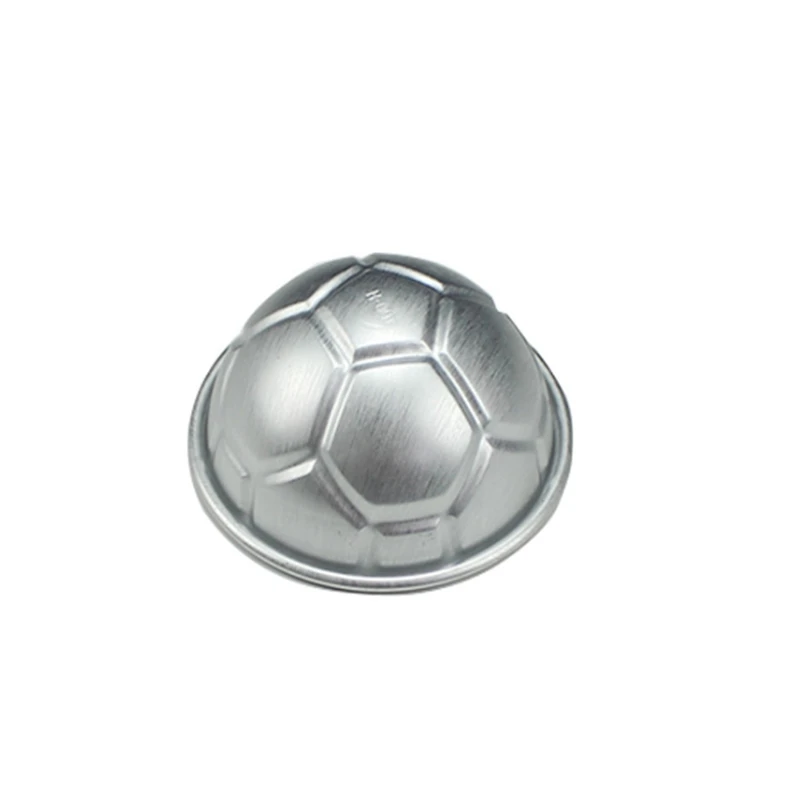 

500pcs 7.7cm 8.7cm 9.7cm Aluminum Football Cake Mold 3D Half Round Soccer Ball Cake Mould Pudding Baking Tools