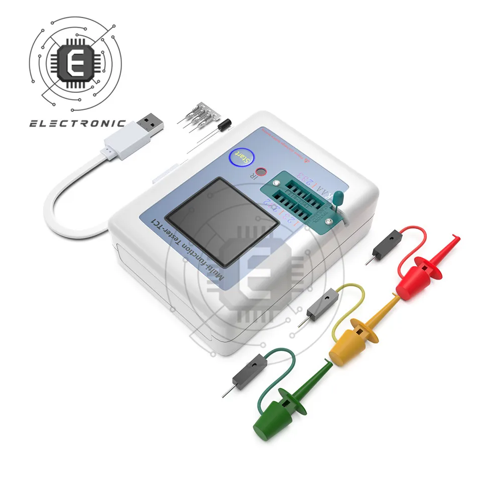 LCR-TC1 3.5 pollici Display colorato multifunzionale TFT retroilluminazione Transistor Tester multimetro resistenza condensatore