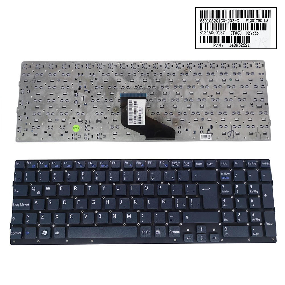 Imagem -05 - Teclado Espanhol para Laptop Teclados Espanhóis la Latin Apto para Sony Vaio Vpc-f219 Vpc-f21 Agj F21afj Vpc-f23 Vpc-f24 Vpc-f22 148952521 V120238c