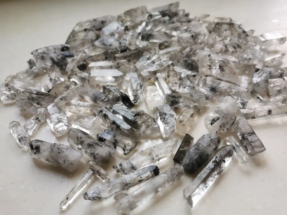 1/4lb Natural Rare Molybdenite Quartz Crystal  Specimen