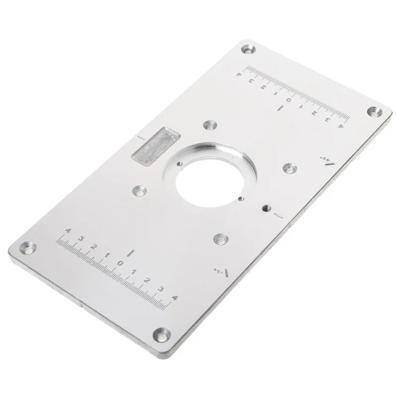 Máquina de grabado de modelos, enrutador de madera con 6 herramientas de anillo, placa de inserción de mesa, bancos de carpintería, Aluminio