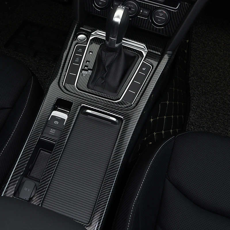LHD!! For VW Volkswagen Passat B8 / Arteon / Wagon 2015-2022 Carbon Style Gear Shift Box Cup Holder Panel Cover Trim Kit