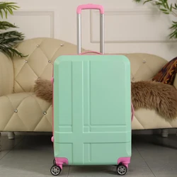 New girls cute pink Rolling Luggage Women Trolley Suitcase Spinner Wheels Student lovely school suitcase Password box Carry On