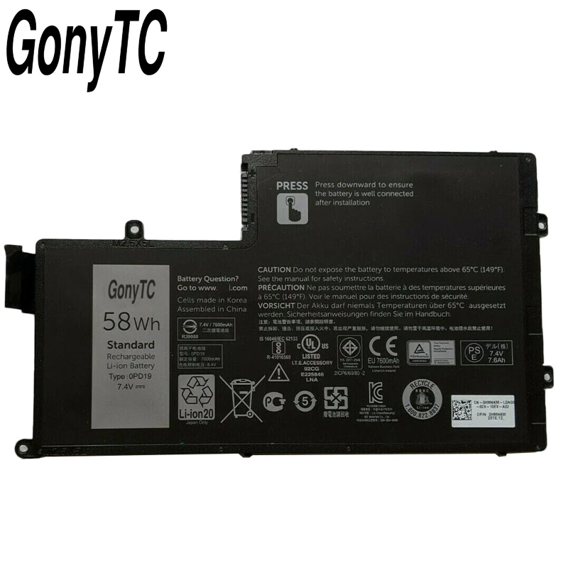 0PD19 NEW 7.4V 58WH OPD19 battery for Dell Latitude 3550 i5547-3750sLV 15'' 5445 TRHFF 58DP4 86JK8