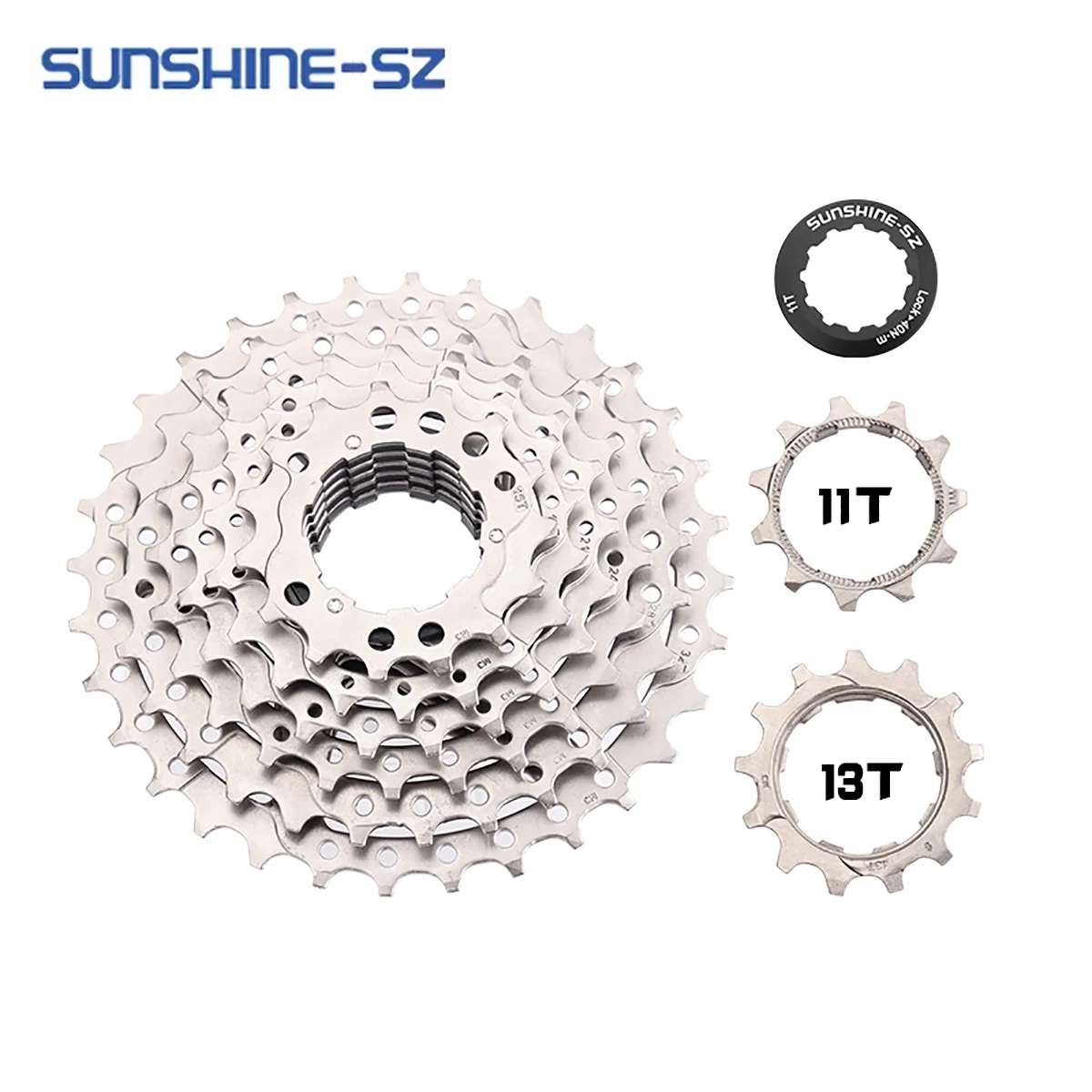 SUNSHINE MTB Cassette 8/9/10/11/12 Speed 36T/40T/42/T46T/50T/52T Mountain Bike Flywheel 10S Sprocket 11S Flywheel K7 for Shimano