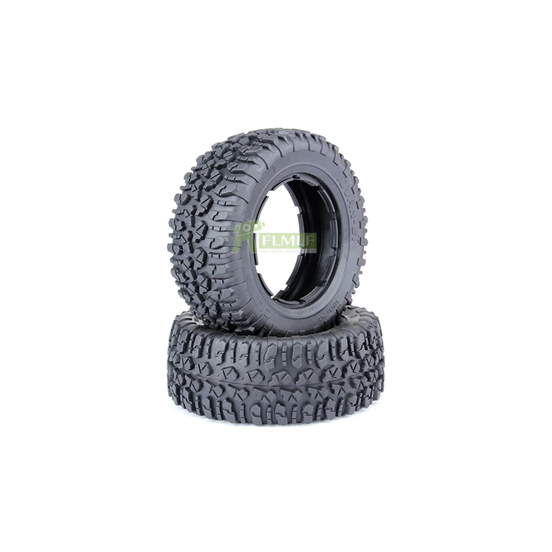 Rubber Off-road & Gravel Wheel Tire Skin Kit Fit for 1/5 Losi 5ive T Rofun Rovan LT KingmotorX2 Toys Parts