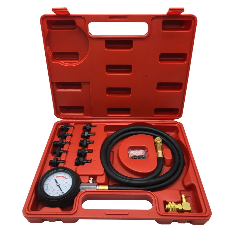 12 piece Engine Oil Pressure Test Kit Tester Car Garage Tool Low Oil Warning Devices SK1267