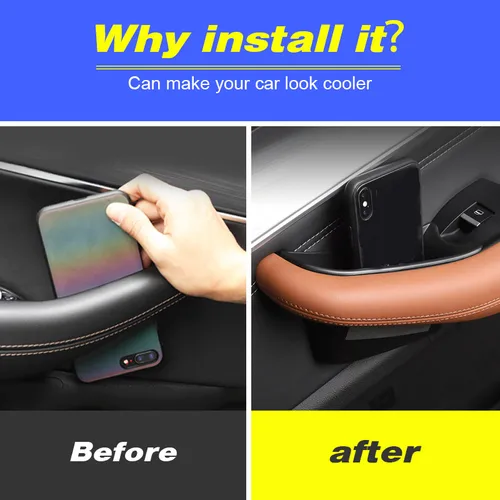 Imagen 2 del producto Vtear-caja de almacenamiento para reposabrazos de puerta, decoración Interior de coche, embellecedor ABS, accesorios interiores para Chery Tiggo 7 Pro Xcite x-cross 7 2022