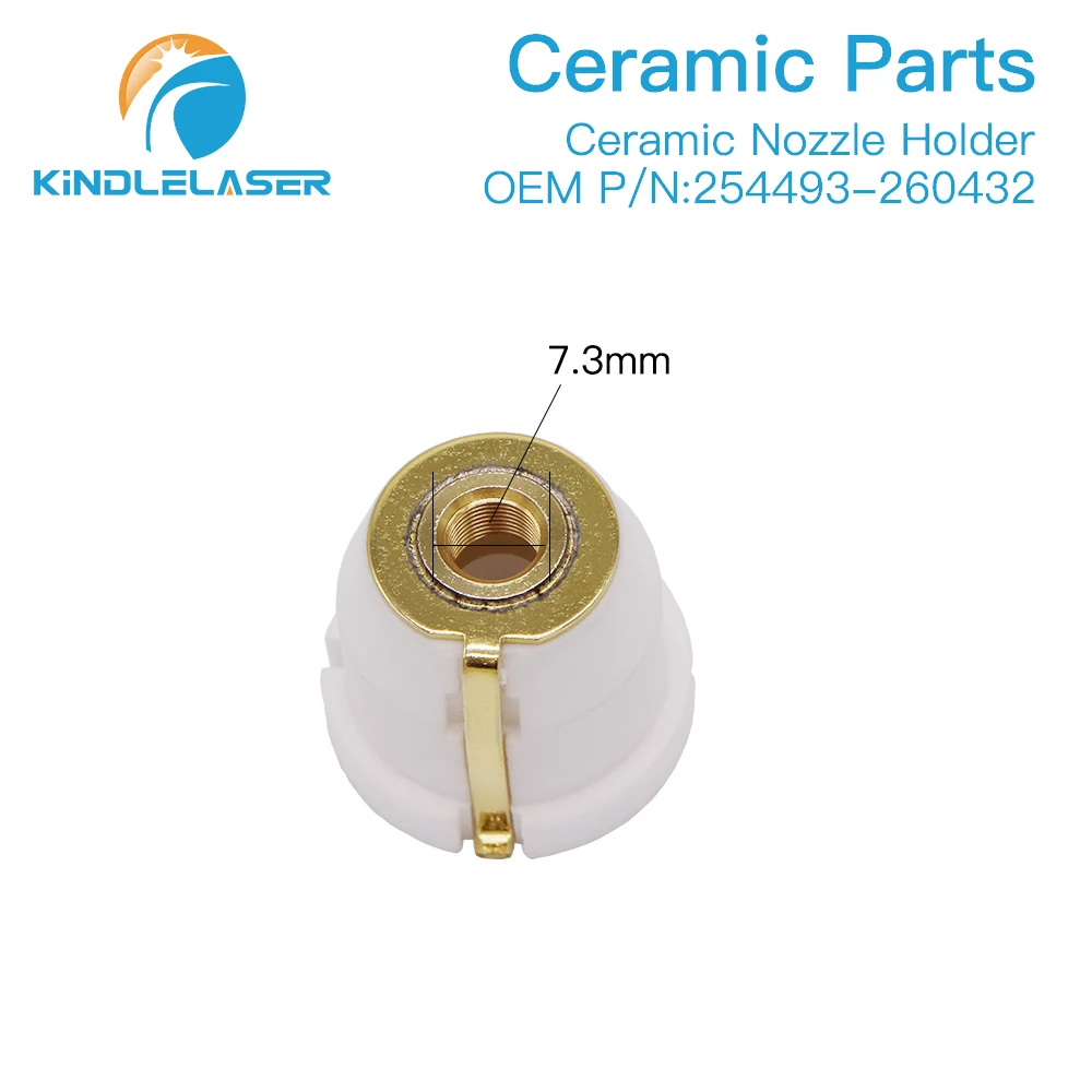 KINDLELASER supporto per ugello in ceramica Laser OEM PIN 254493 / 0260432 per testa di taglio Laser in fibra spedizione gratuita