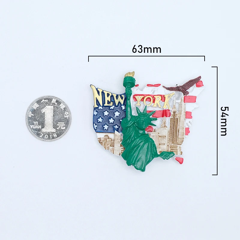 Tourist souvenirs America statue of liberty USA flag New York 3d refrigerator fridge magnets collection gifts home decoration