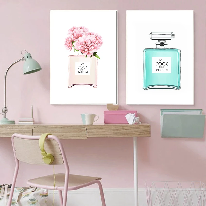 Watercolor Perfume Bottle Posters and Prints Fashion Wall Art Pictures Canvas Painting for Living Room Modern Home Decor