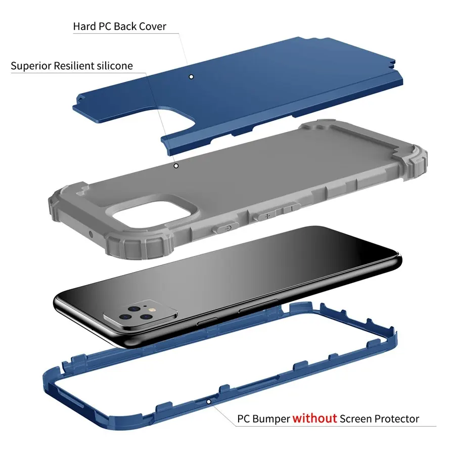 For Pixel 4 Cases,Heavy Duty Hybrid Sturdy Armor Defender High Impact Shockproof Protective Case For Google Pixel 4 XL Cover