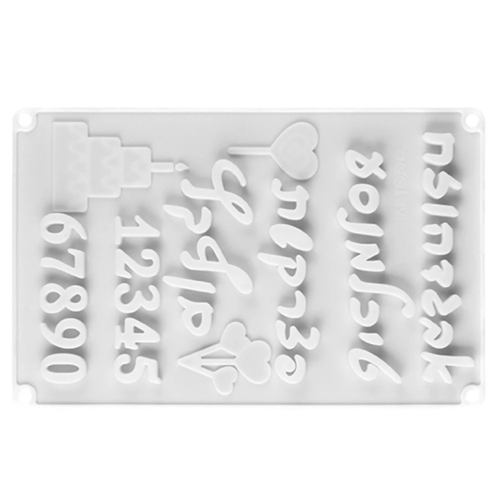 2022 New Hebrew Letters Arabic Numbers DIY Silicone Chocolate Mold For Baking Cake Decorating Tools Bakeware Moulds 3D Cake Tool