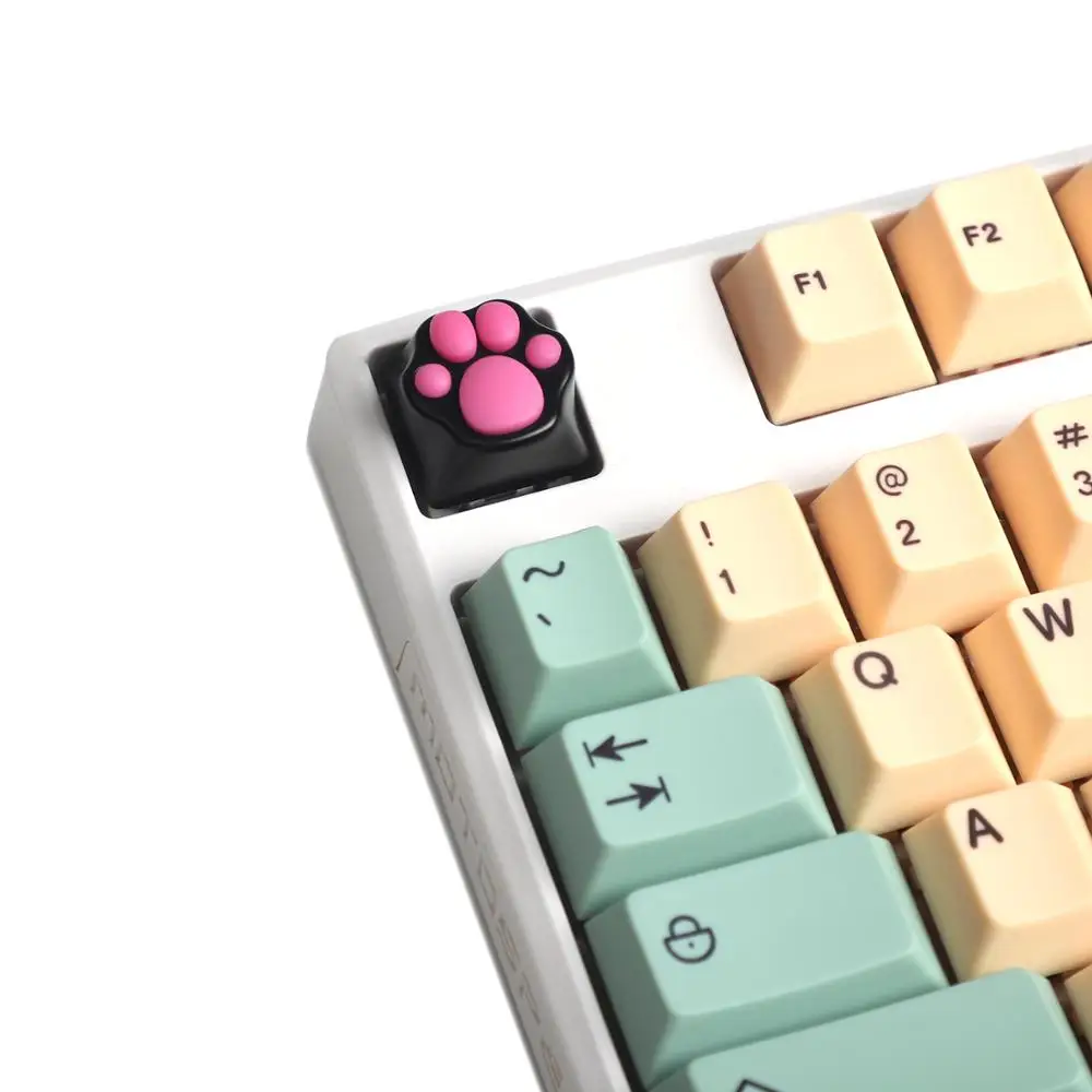 Teclado mecânico cherry mx, capa de metal para teclado com garra de gato, palm, para teclado mecânico