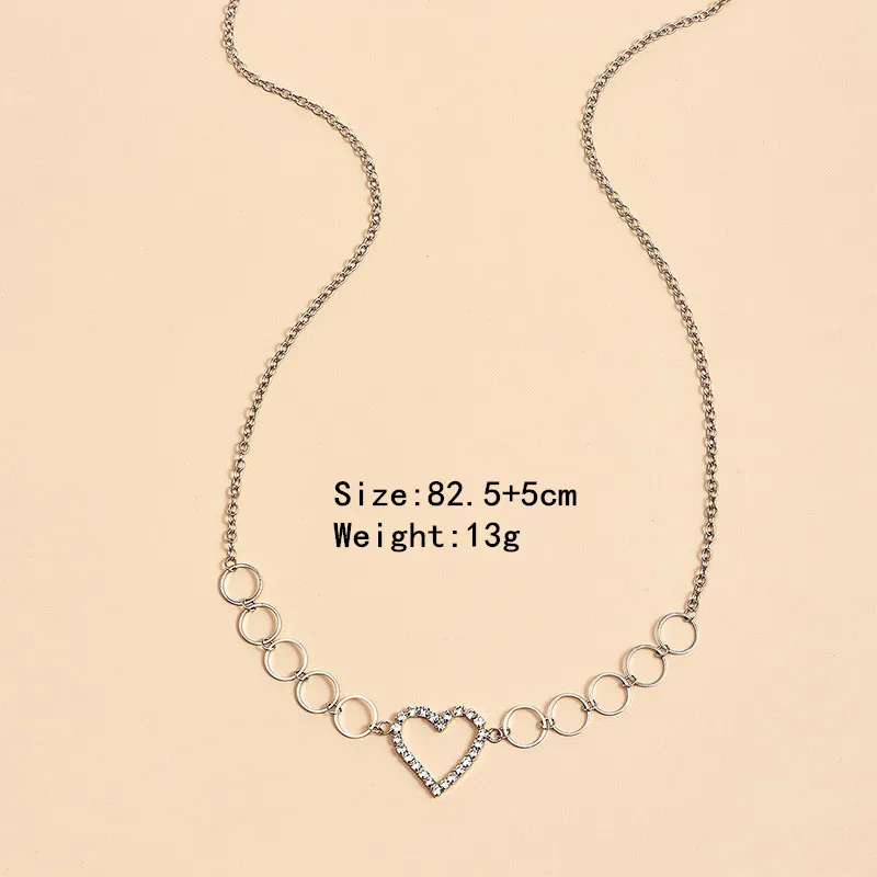 Women Fashion Rhinestone Heart Waist Chain Belt Jewelry Crystal Belly Body Chain Sexy Party Jewelry Gift