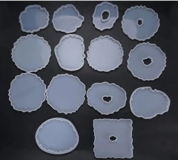 Irregular Agate Slice Silicone Mold Resin Mold Make Your Own Coaster Crystal Coaster Mold Home Decoration Craft Resin Art Supply