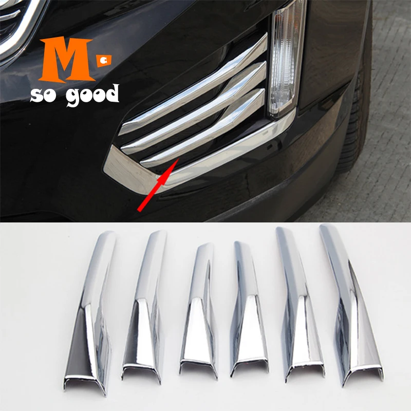 

ABS Chrome For Cadillac XT5 2016 2017 2018 2019 2020 Car Head Front Fog Lamp Light Cover Trim Car Styling Exterior Accessories