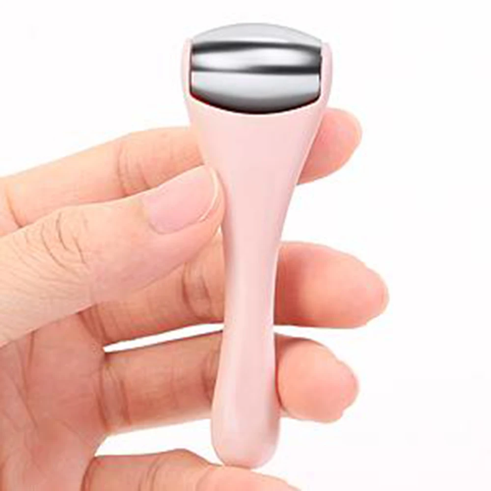 Mini aço inoxidável arrefecimento Face Roller, rolo de gelo da pele, Eye Facial Massager, Anti-Envelhecimento Face Lift, Pain Relief Beauty