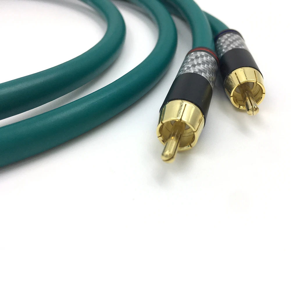 Pair Cardas  rca  Hifi Silver-plated 2RCA Cable High Quality 6N OFC HIFI RCA Male to Male Audio Cable